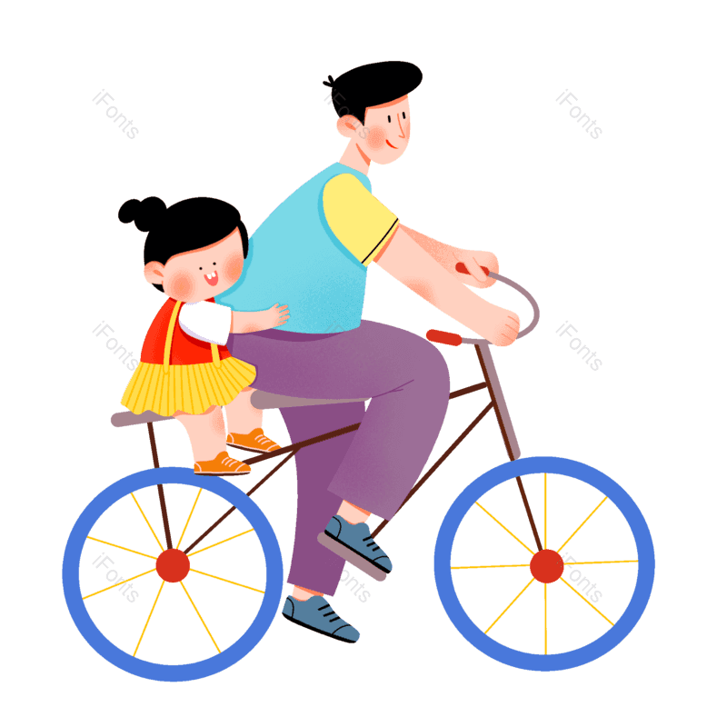 节日图片,父亲节元素,卡通爸爸PNG,扁平风免抠素材